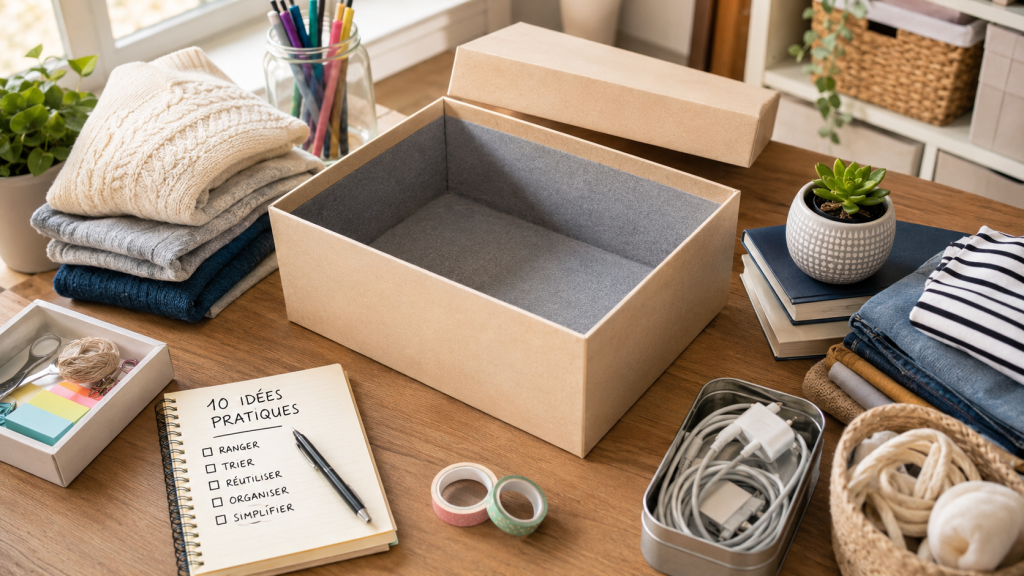 Idées de recyclage créatif avec une boîte de mouchoirs vide