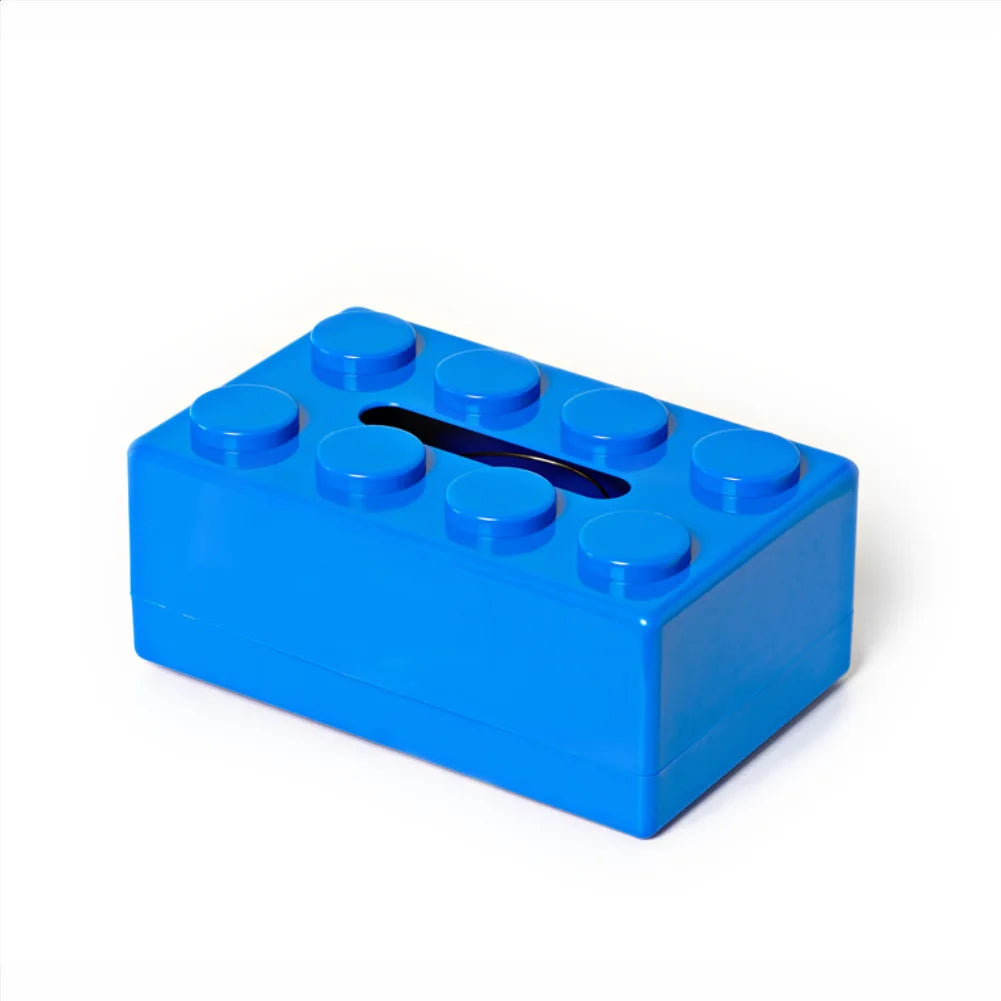 boite à mouchoir lego bleu
